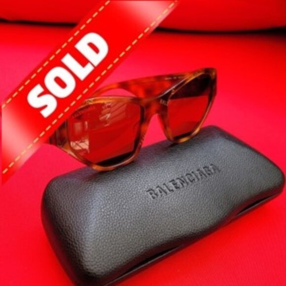 BALENCIAGA Logo Sunglasses / Shades in Brown / Tortoise Shades – NEW! - Picture 1 of 13